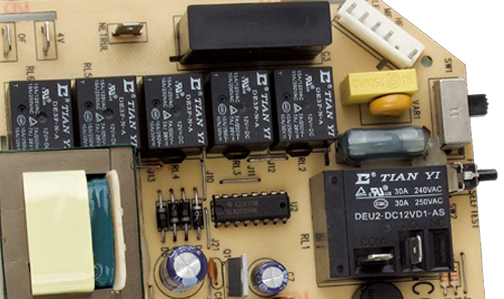 What are the contact forms of relays?